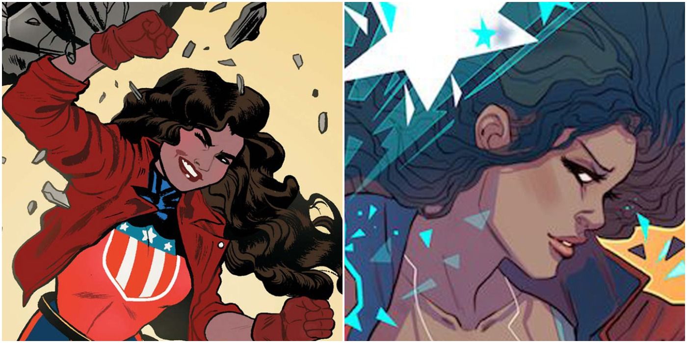 Feature image of two side by side America Chavez images in Marvel Comics for the blog 'strongest characters she beat in the comics'