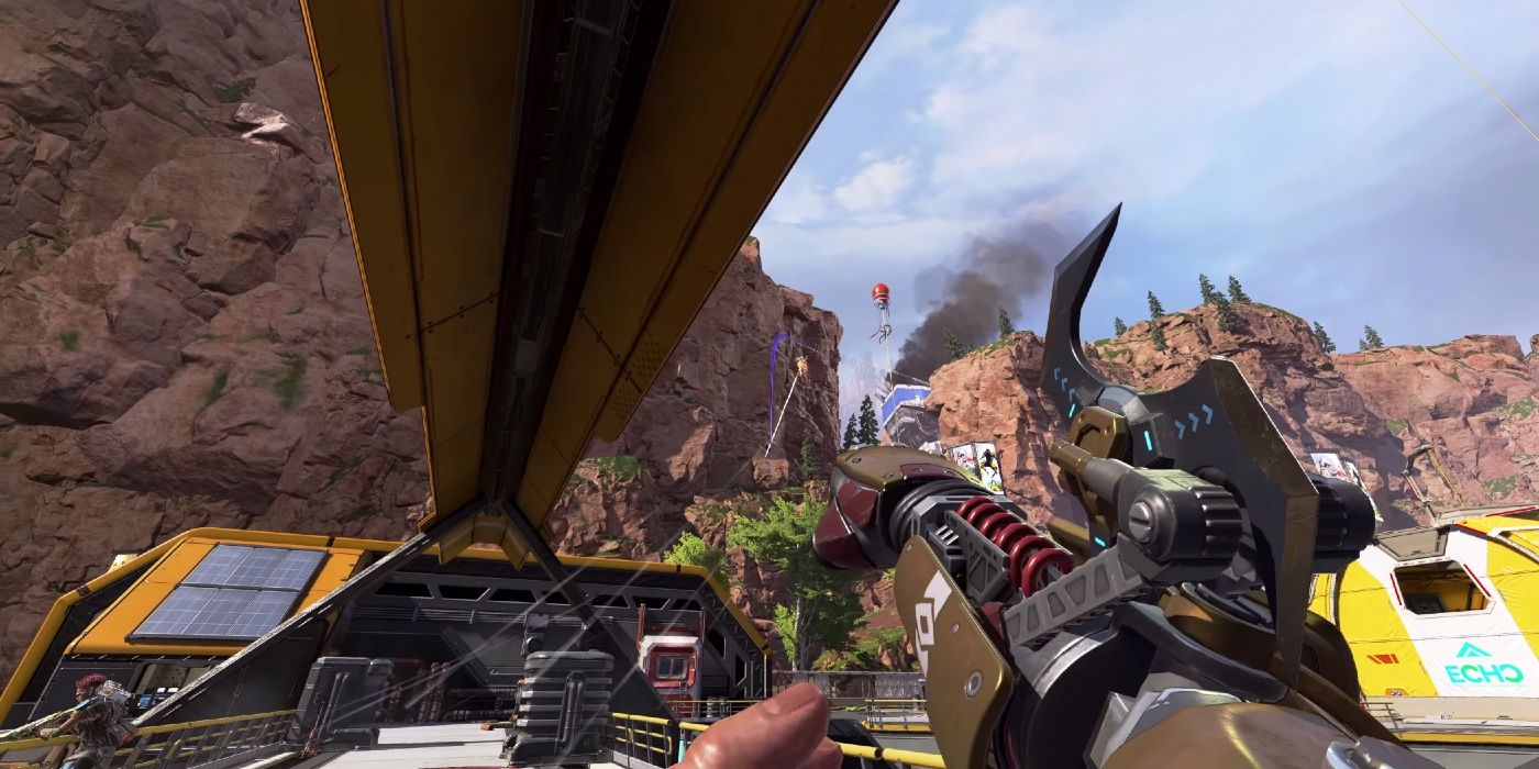 Apex Legends - looking down the scope of a gun