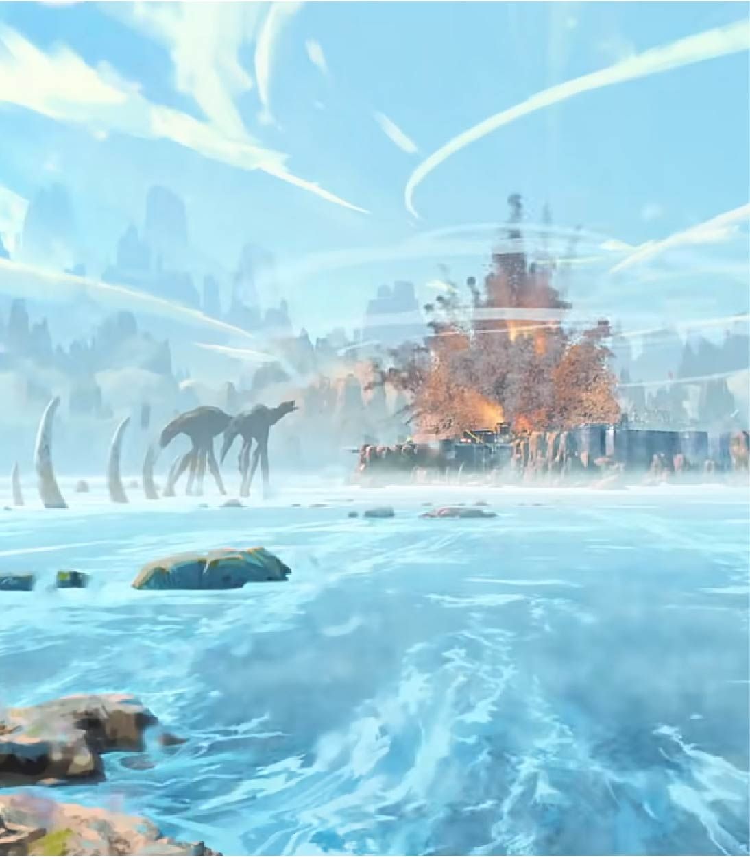 Kings Canyon exploding in Apex Legends Season 8 trailer