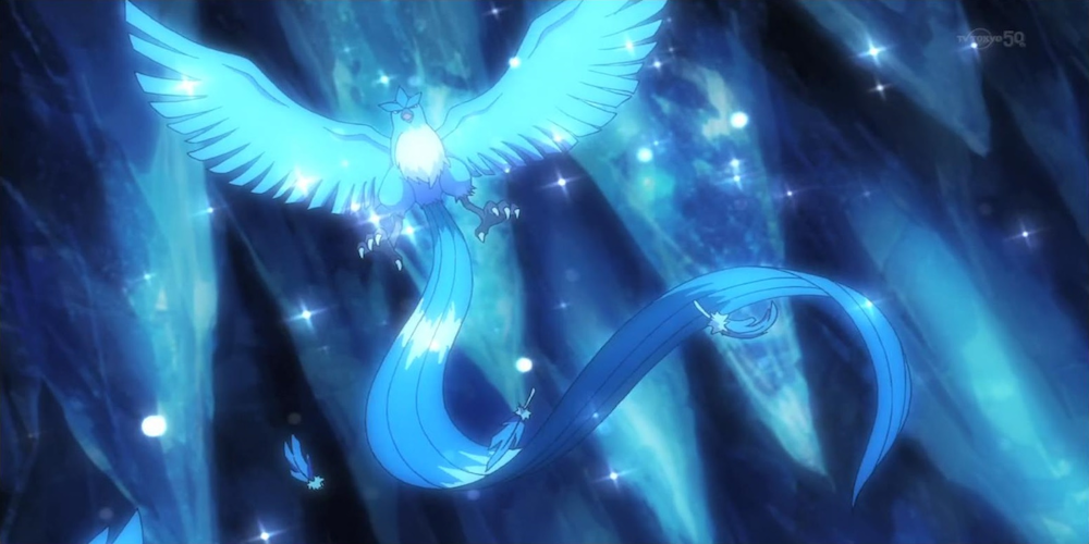 Anime Articuno sparkling blue