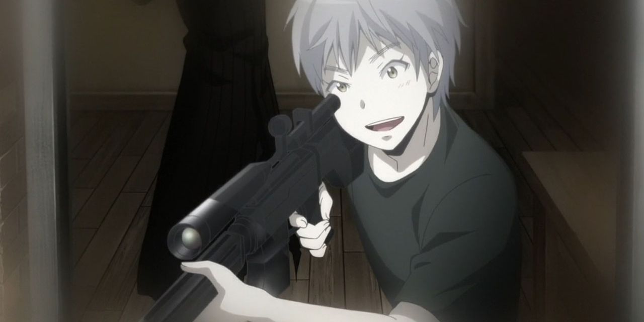 Anime Assassination Classroom Koro-Sensei Human Form Rifle Assassination