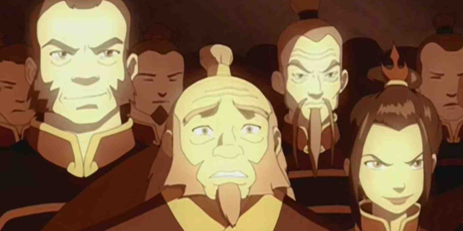Zhao, Iroh, and Azula from Avatar The Last Airbender
