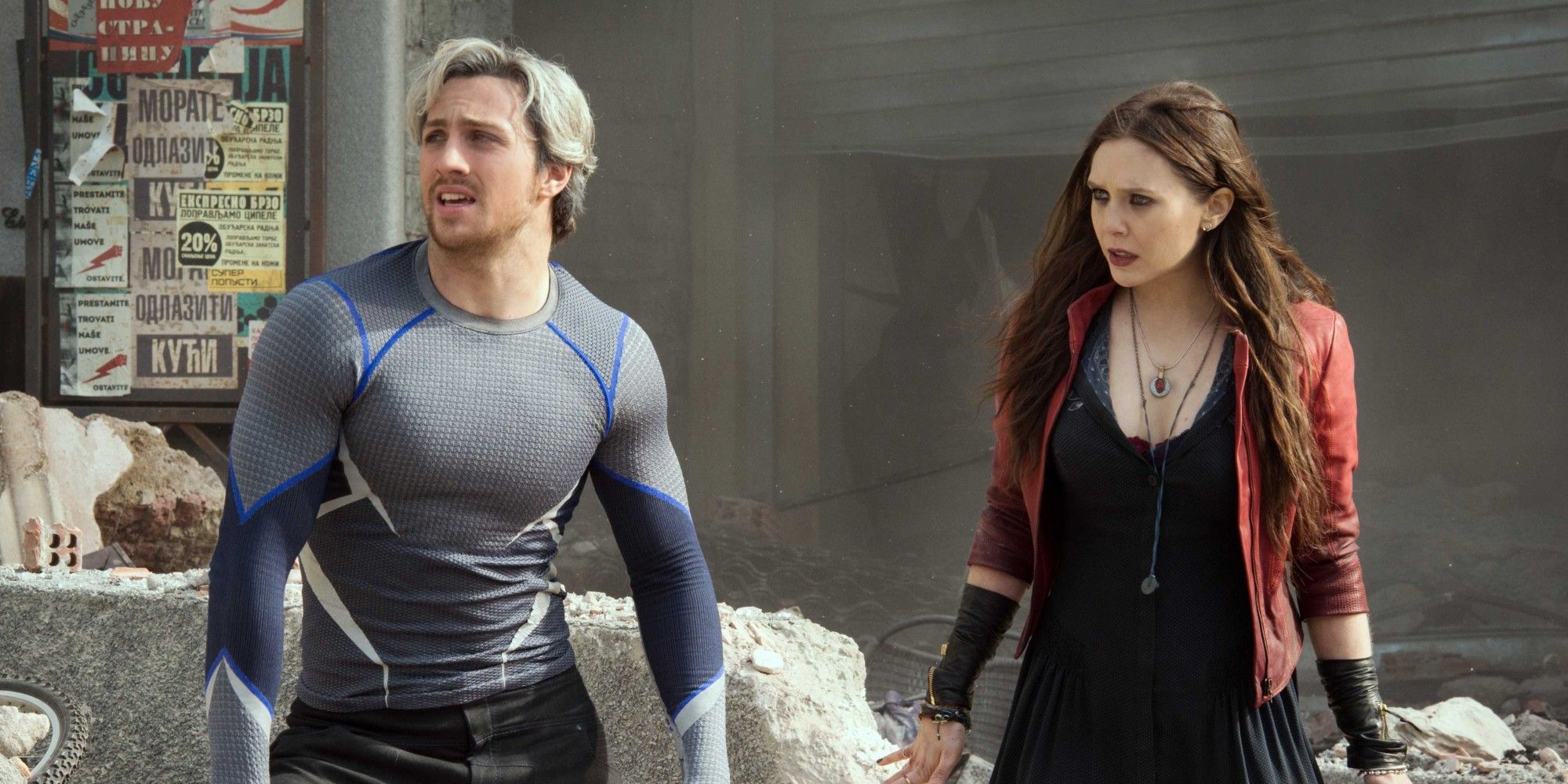 Quicksilver and Scarlet Witch in Avengers: Age of Ultron