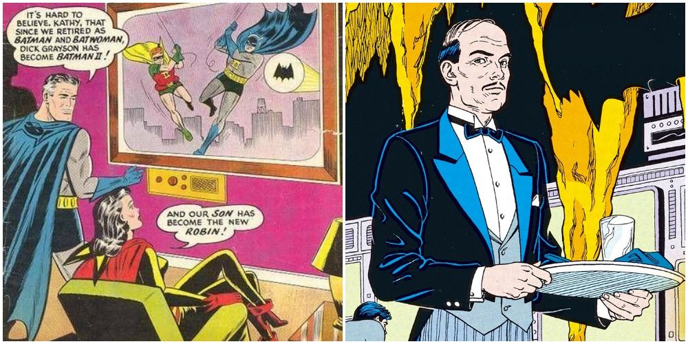 Batman Batwoman and Alfred Two Panels Illustrated