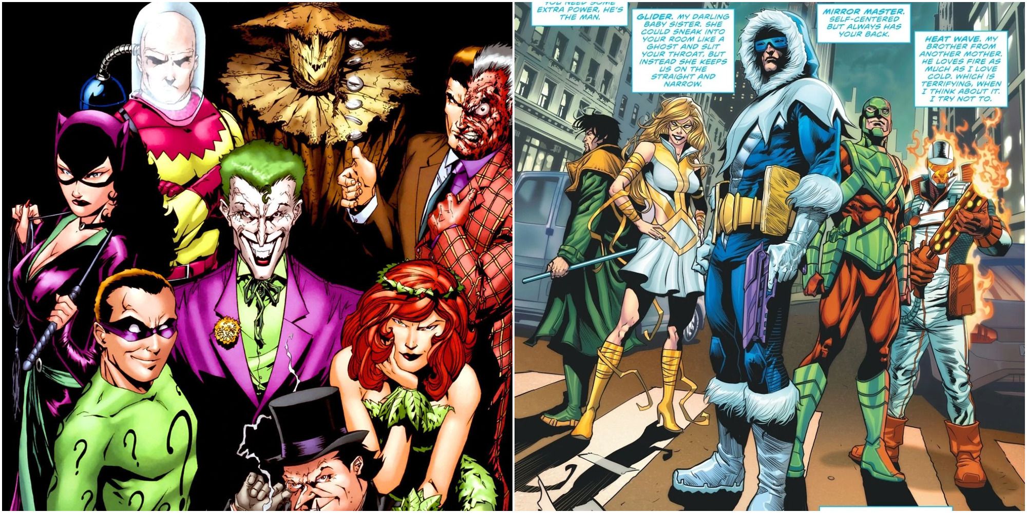 Batman villains and Flash's Rogues - Gimmick Villains