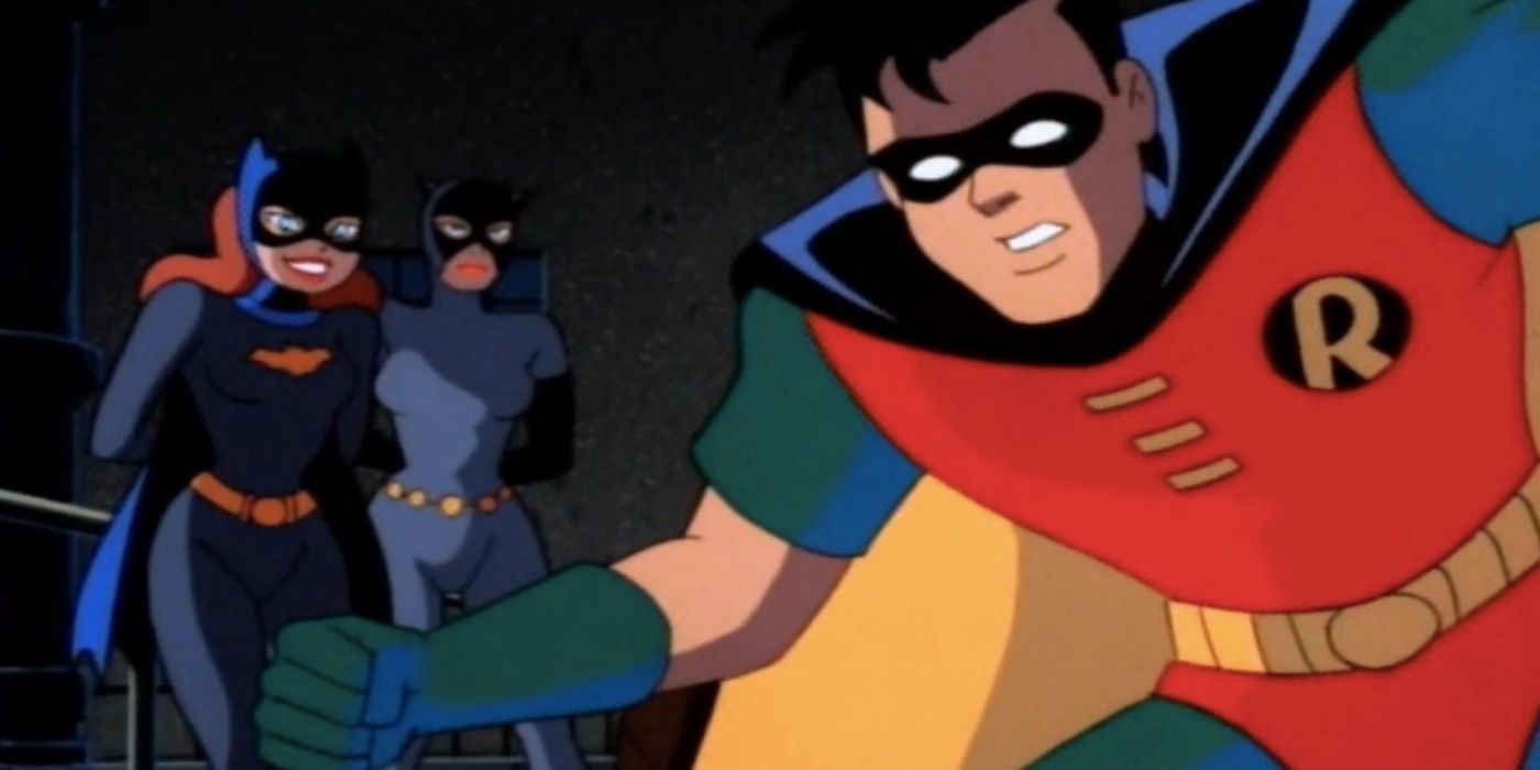 Robin Batgirl Catwoman TAS Dick Grayson