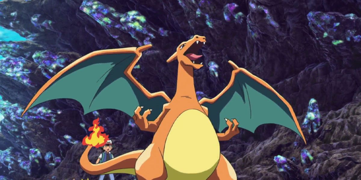 Charizard prepares to use flamethrower