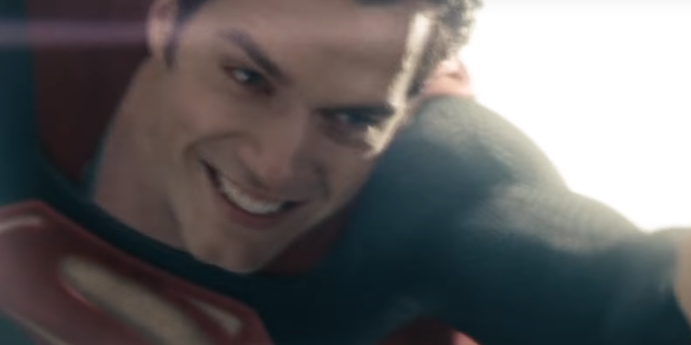 Clark Kent Smiles While Flying For The First Time
