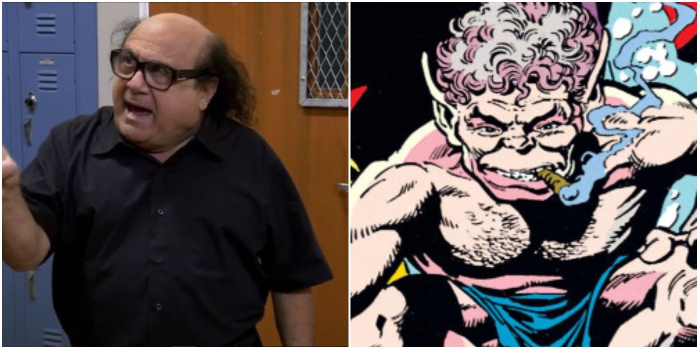 An image of Danny DeVito next to an image of Marvel's Pip the Troll.