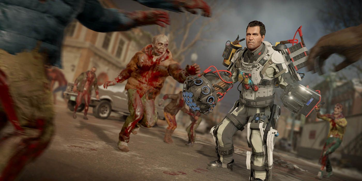 Making use of Power Suit against zombies in Dead Rising 4