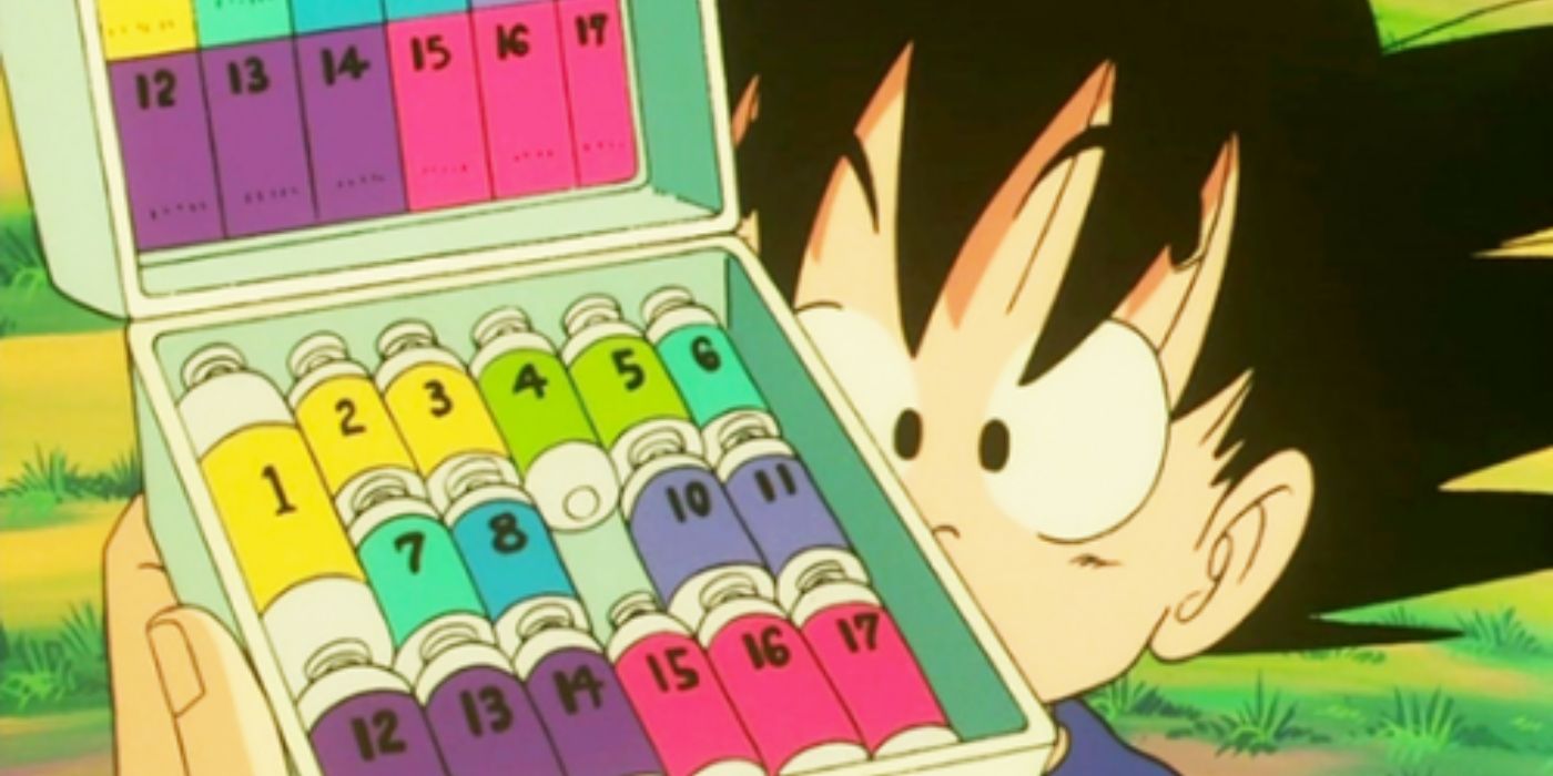 Goku holding Dragon Ball's Capsules 2