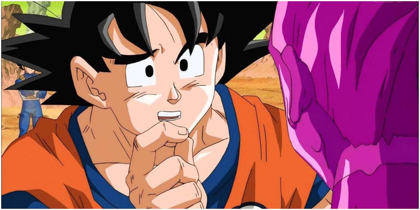 Anime Dragon Ball Super - Goku confused by Copy Vegeta