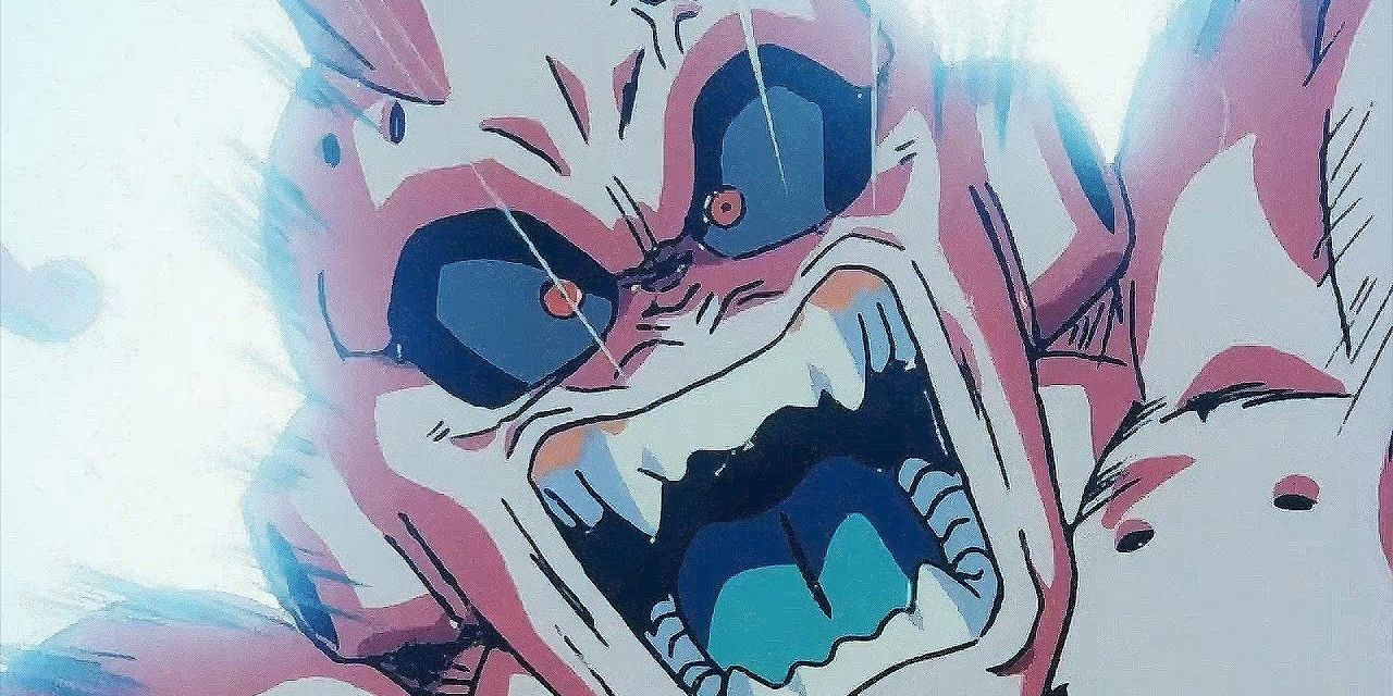 Kid Buu gets eviscerated by Goku's Spirit Bomb in Dragon Ball Z