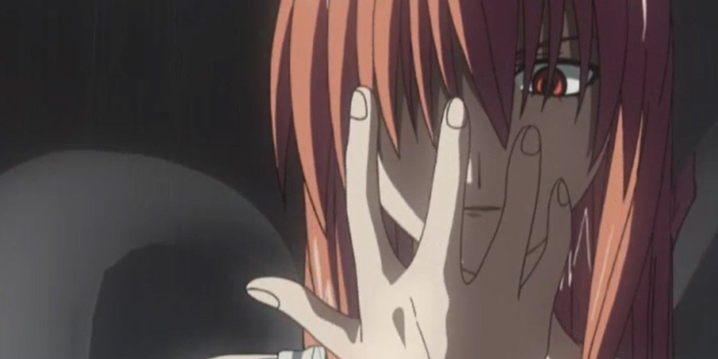 Elfen Lied Lucy looking at her hand