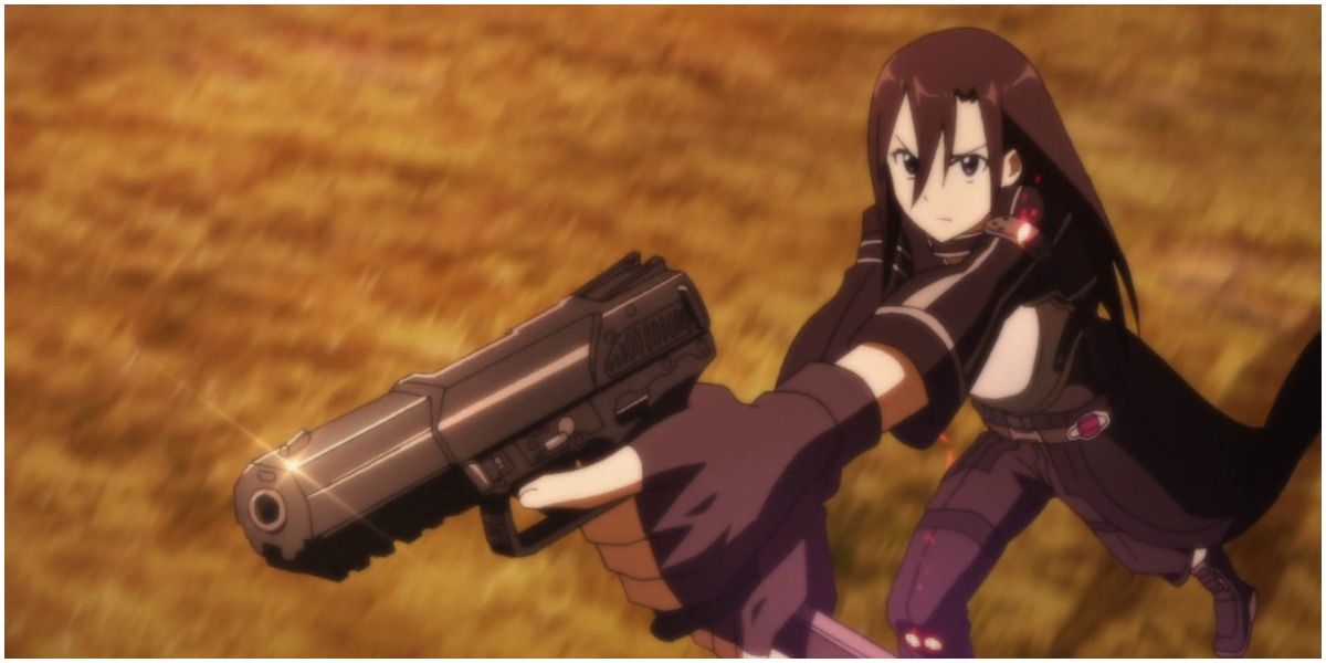 FN Five-Seven being pointed by Kirito