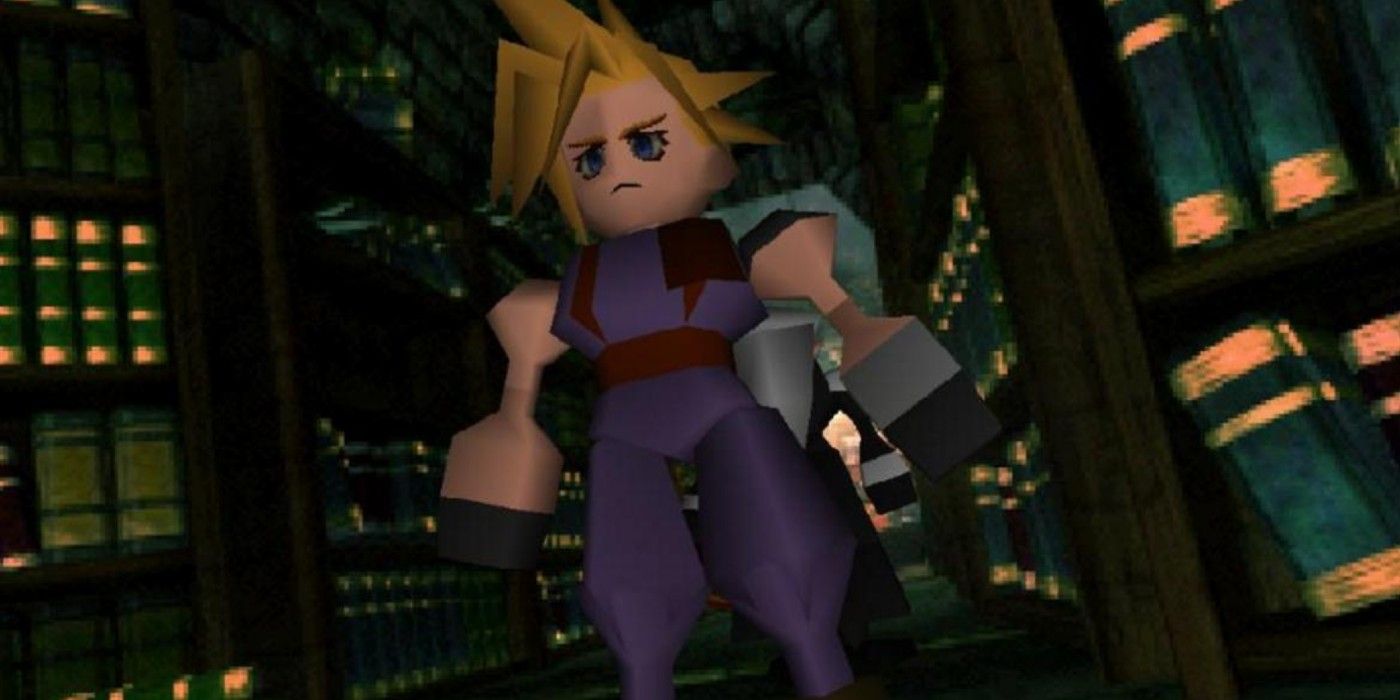 Cloud Strife in the original Final Fantasy VII for the PS1