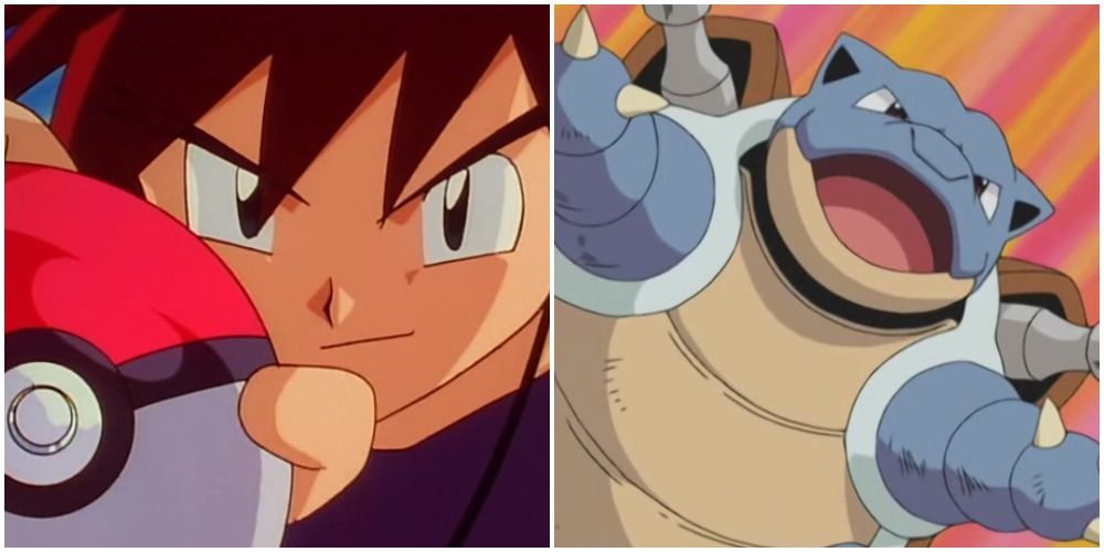 Gary Oak and Blastoise Pokemon Animated Series