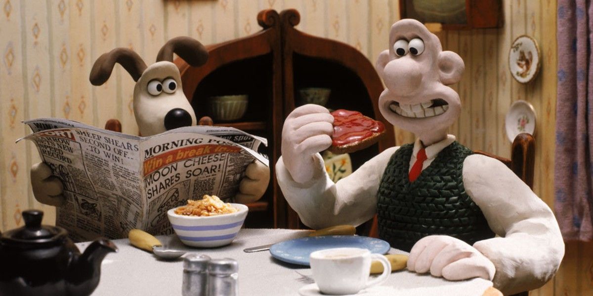 นี่คือ Wallace และ Gromit กำลังทานอาหารเช้าด้วยกัน