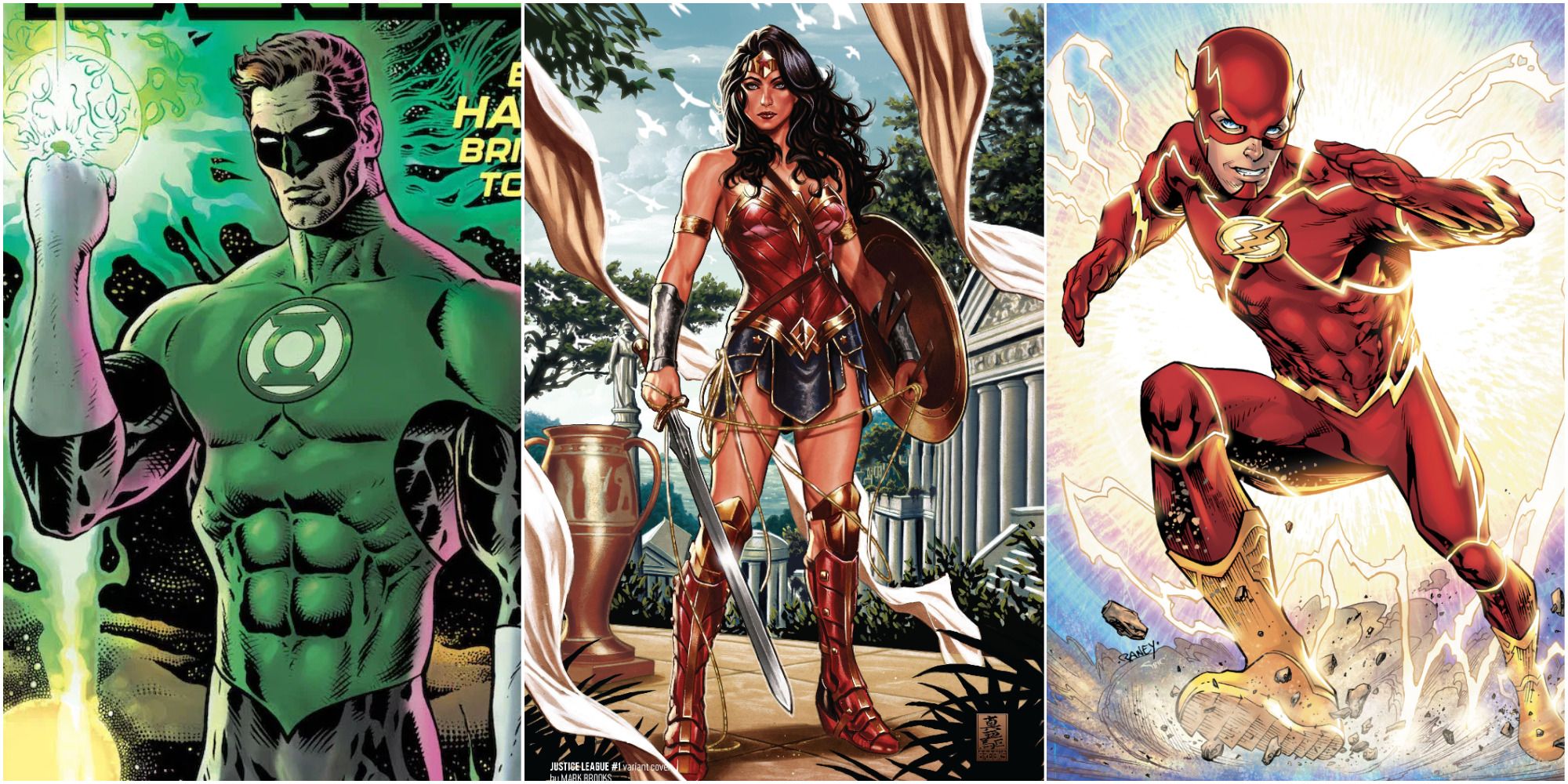 Green Lantern, Wonder Woman, Flash