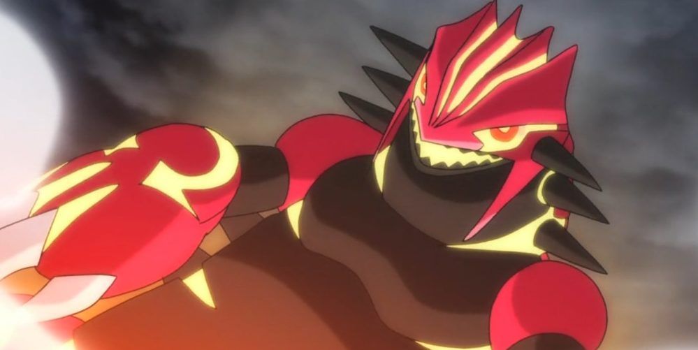 Groudon towering above its opponents in Pokémon
