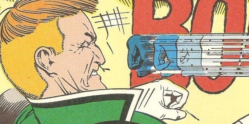 Guy Gardner Getting Punched by Batman Comic