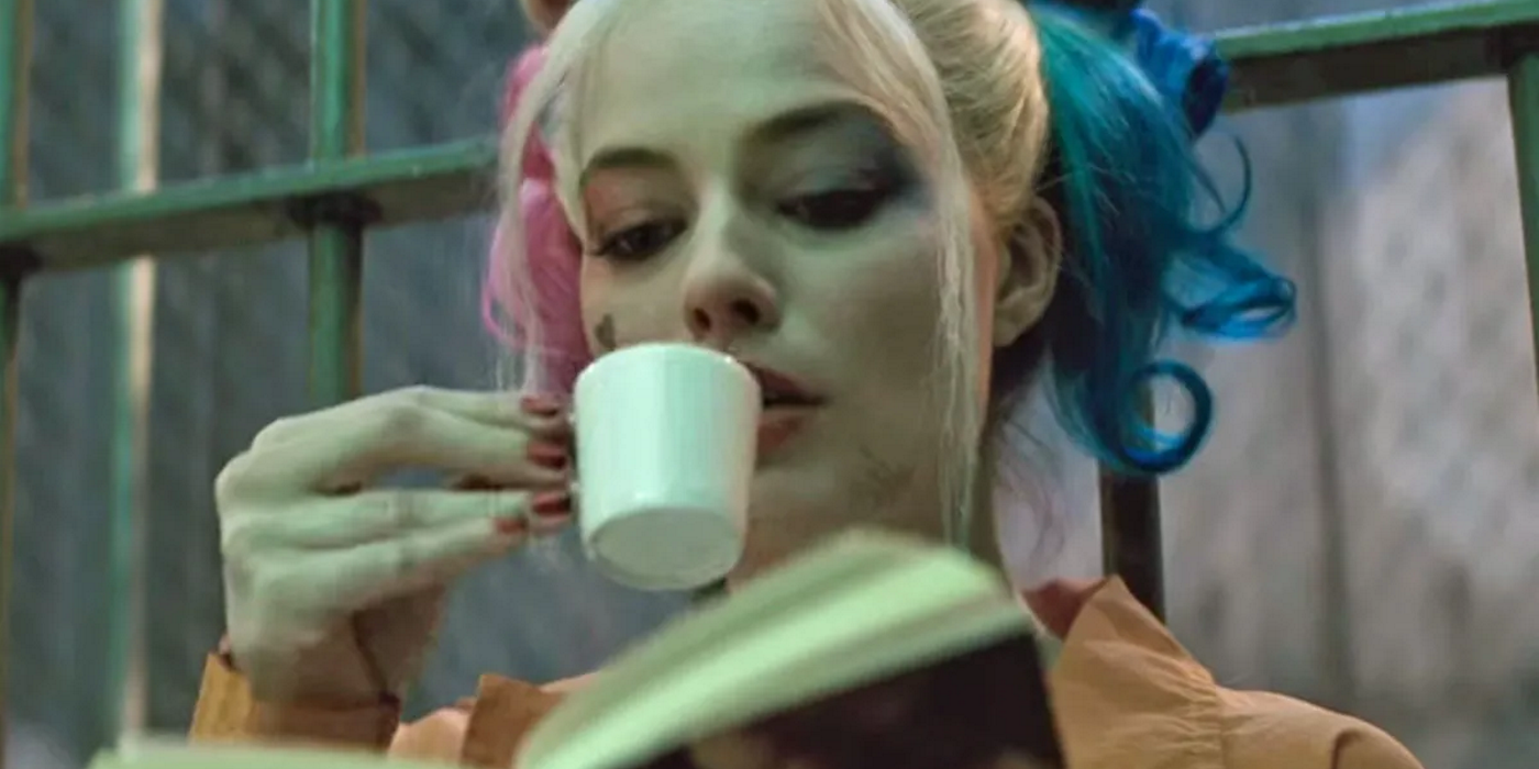 Harley Quinn Sips Fancy Coffee In Prison Suicide Squad