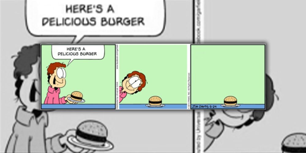 Jon leaves a burger alone