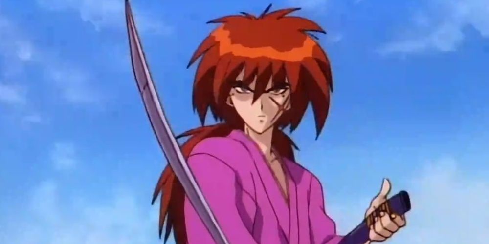 Rurouni Kenshin Himura Kenshin empunhando sua espada