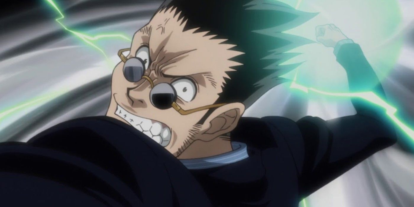 Leorio Using His Nen Ability To Hit Ging In Hunter X Hunter
