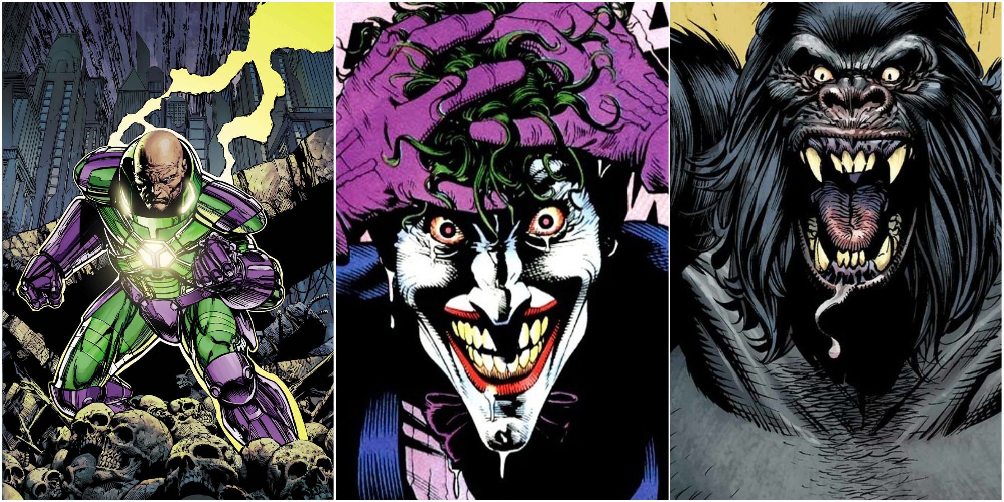 Lex Luthor, Joker, and Gorilla Grodd