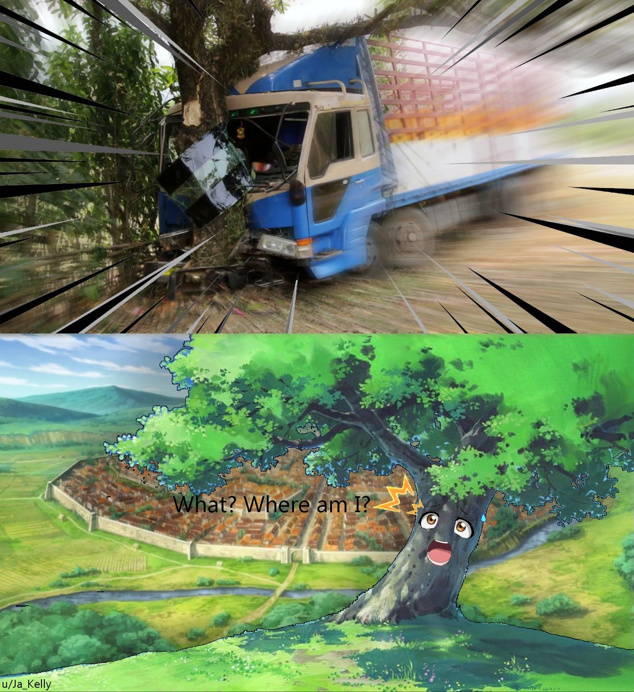 Isekai Tree, Truck-kun meme