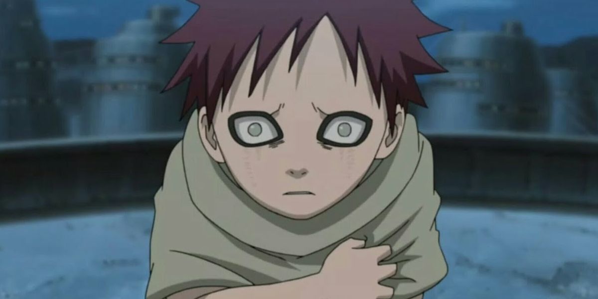 Gaara as a child in Naruto.
