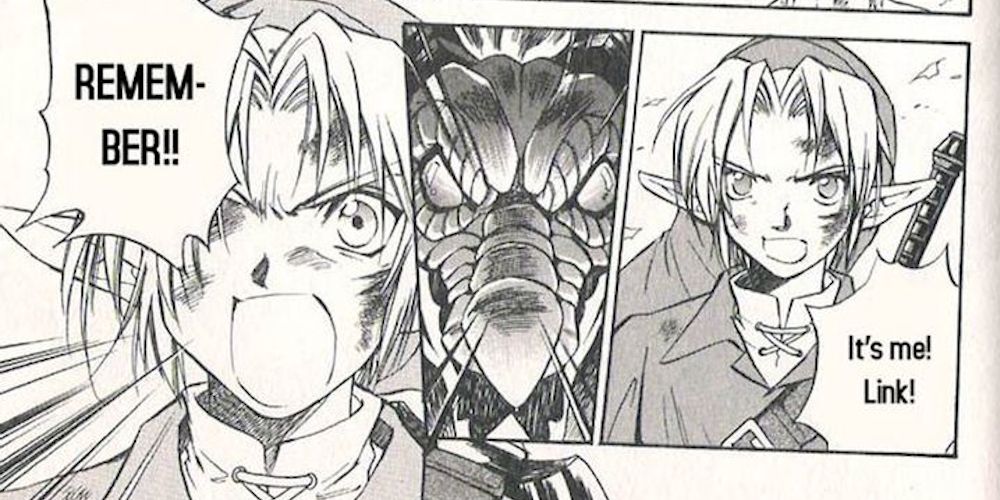 Link and Volvagia Ocarina of Time Manga