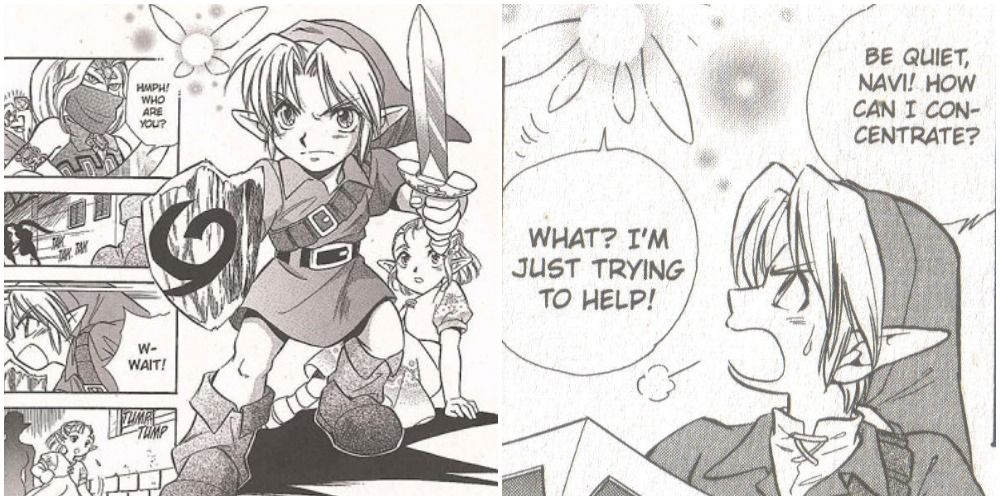 Link with Navi Ocarina of Time Manga