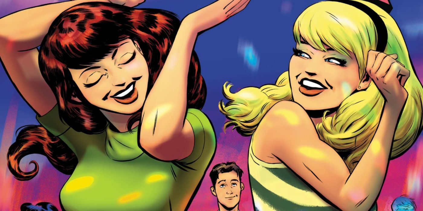 Mary Jane Watson dances with Gwen Stacy in Marvel Comics
