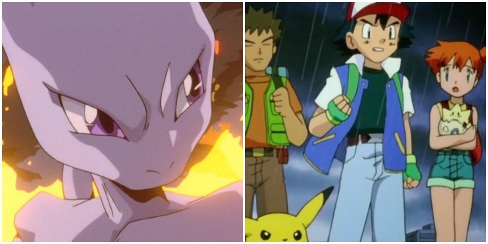 Mewtwo Strikes Back Movie Two Panels Ash and Friends