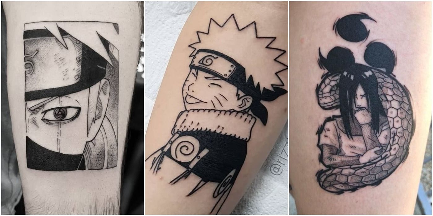 Tatuagem Naruto, Anime - Tattoo Akatsuki, Uchiha, Sasuke, Kakashi, Hinata