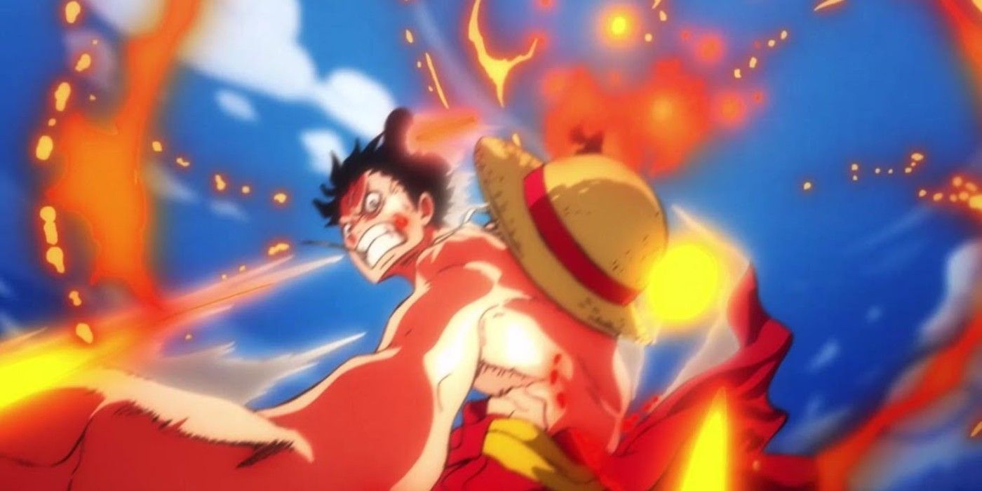 luffy new world red hawk