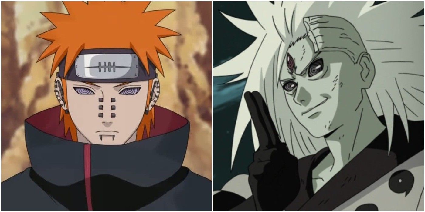 Pain and Madara in Naruto.