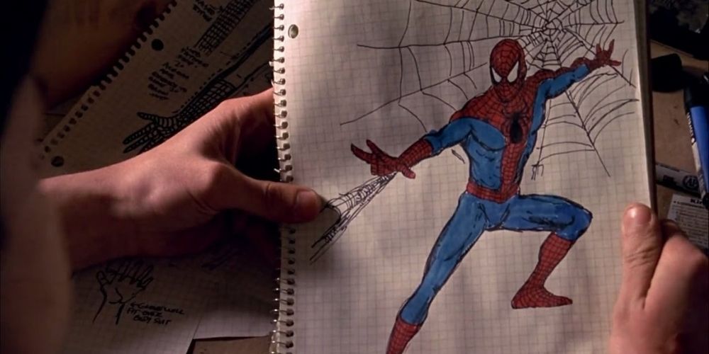 Peter-parker-drawing-spider-man-designs