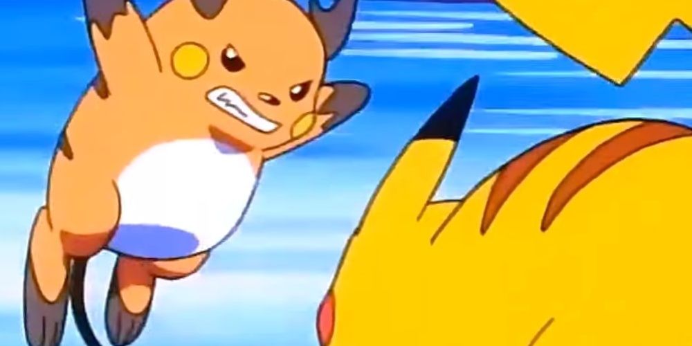 Anime Pikachu vs Raichu In Battle With Lt Surge Pokemon Anime