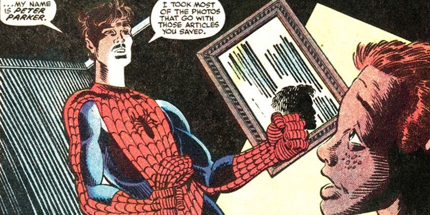 Spider-Man unmasked for a terminal fan