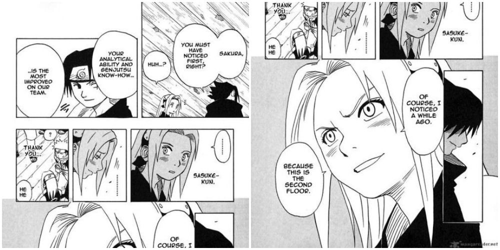 Sasuke Acknowledging Sakura Strength