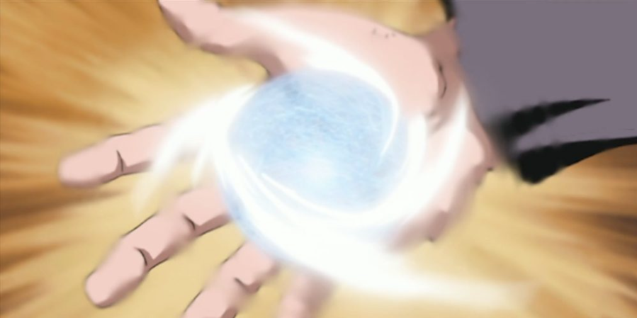 Naruto Uzumaki using Wind Release Rasengan