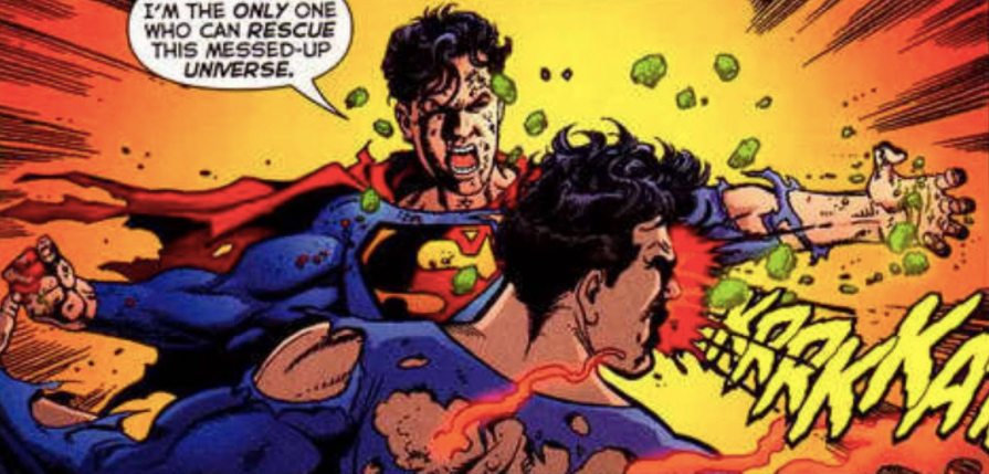 DC Superman Defeats Superboy-Prime Infinite Crisis