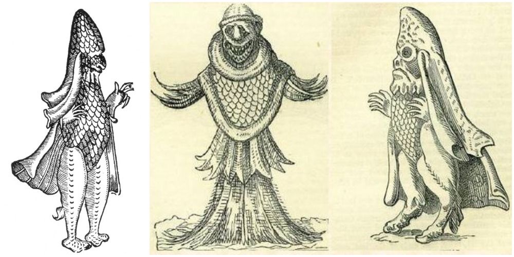 Sea Monk and Sea Bishop Illustrations
