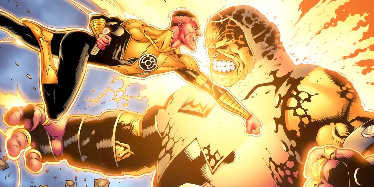 DC Sinestro Defeats Mongul Punch