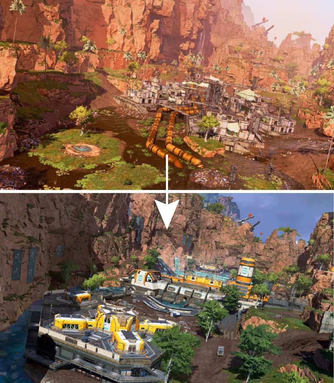 Slum lakes becomes spotted lakes in Apex Legends Season 8