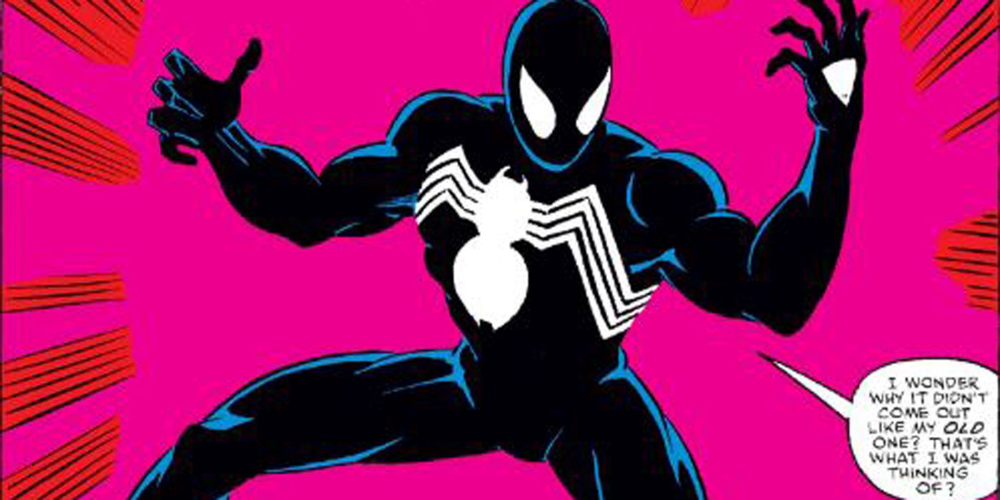 Spider-Man black costume in Secret Wars