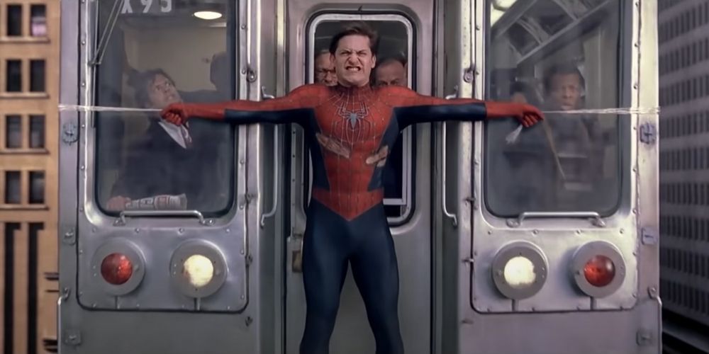 Spider-man-stopping-train